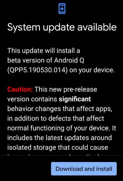 Jak nainstalovat Android Q Beta 5 na Pixel