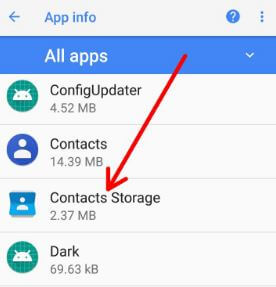 Nastavení úložiště kontaktů Android Oreo