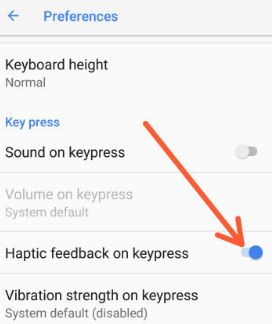 Jak vypnout Haptic Feedback Android 8.0 Oreo