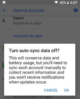 Jak vypnout automatickou synchronizaci systému Android 8.0 Oreo