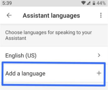 Změnit jazyk aplikace Google Assistant pro Android Pie