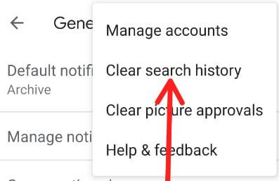 Vymažte historii vyhledávání Gmailu v telefonu Android