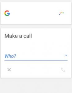 uskutečnit hovor pomocí hlasu Google v systému Android