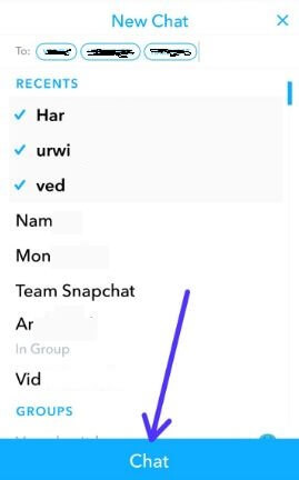 Jak vytvořit skupinový chat na zařízení Android Snapchat